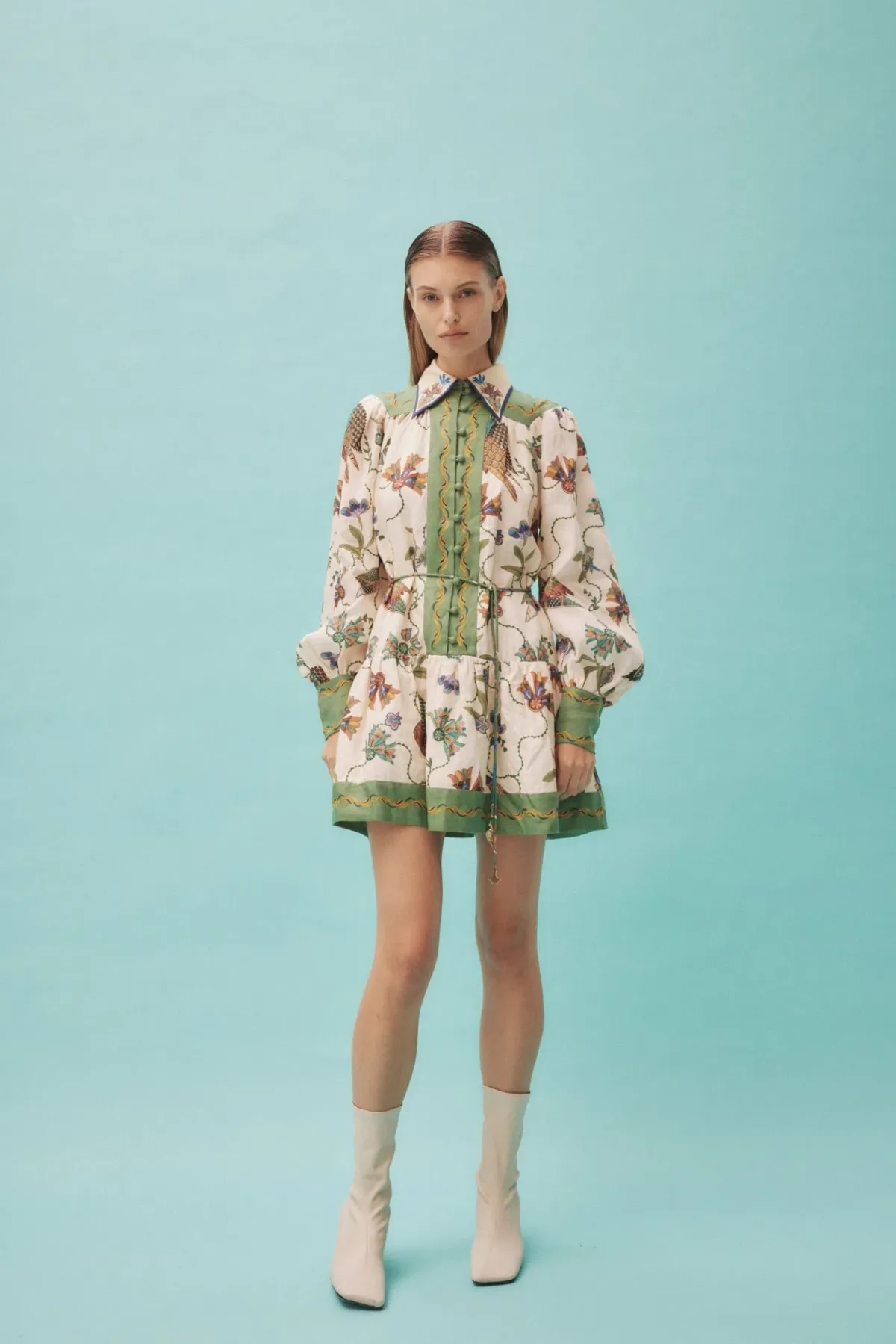 Alemais Birdie Mini Dress Print Size 6 - Image 1