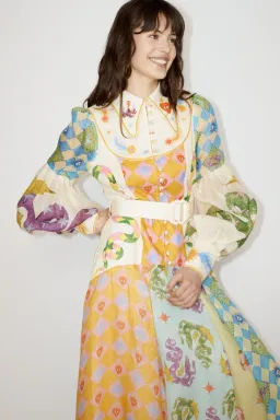 Alemais Lou Balloon Sleeve Dress Multi Size 6 for rent on The Volte - image 3