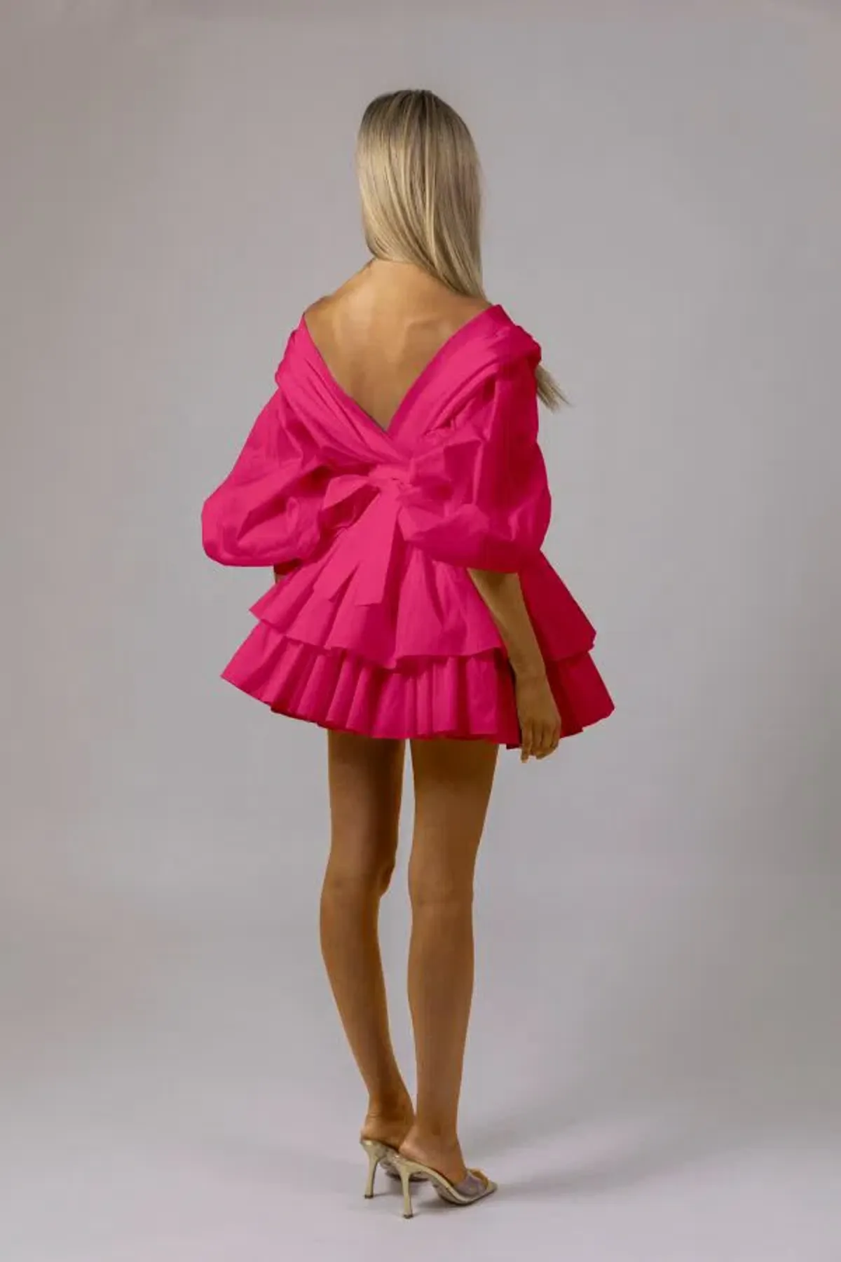 Alin Le Kal Chloe Dress Fuchsia Pink Size 8 - Image 3