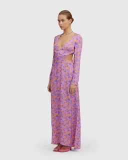 The Wolfgang Isle Maxi Dress Purple & Orange Size 8  for rent on The Volte - image 2