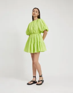 Tojha Alita Mini Dress Green Size 8 for rent on The Volte - image 2