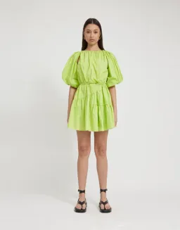 Tojha Alita Mini Dress Green Size 8 for rent on The Volte - image 1