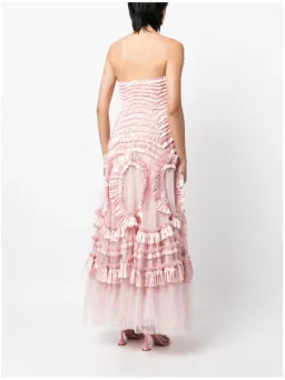 Needle and Thread Pink Strapless Ruffle-Detail Dress Size 10 for rent on The Volte - image 3