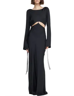 Bec & Bridge Diamond Days Long Sleeve Maxi Dress Black Size 6 for rent on The Volte - image 1