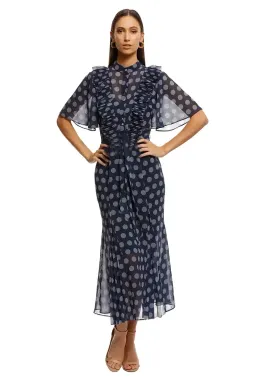 Keepsake the Label Passion Midi Dress in Midnight Polka Dot Size 14 for rent on The Volte - image 1