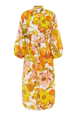 Alemais Silas Shirt Dress Multi Floral Size 12 for rent on The Volte - image 3