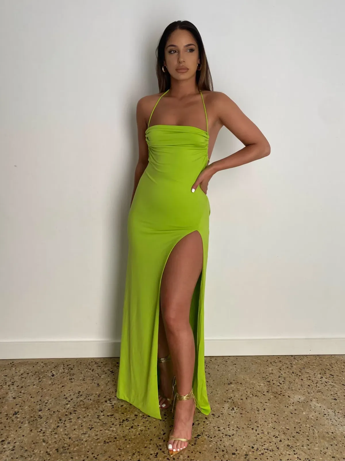 Melani The Label Marlo Gown in Green Size 6 - Image 1