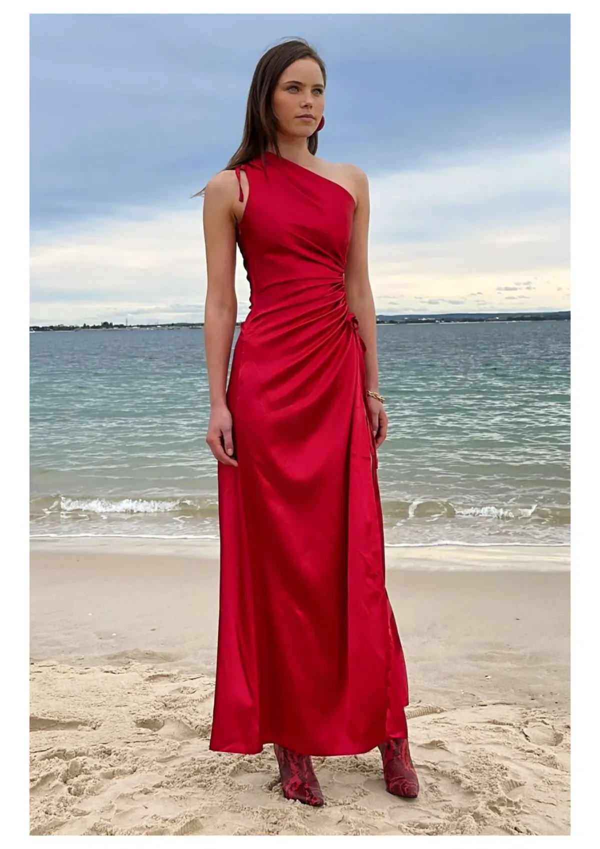 Sonya Moda Nour Maxi Dress Scarlett Red Size 6 - Image 1