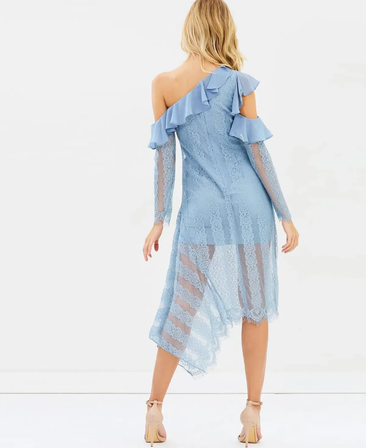 Keepsake the Label Better Days Lace Midi Dress Dusty Blue Size XS / AU 6 - Image 3