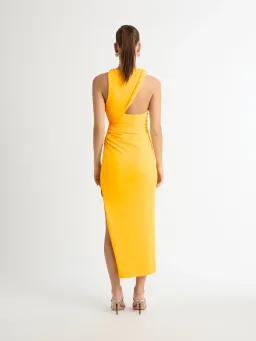 Sheike Portland Midi Dress in Orange Mango Size 10 for rent on The Volte - image 3