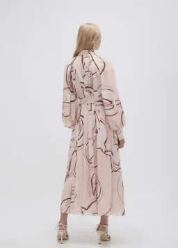 Aje Beatrice Pleated Midi Dress Whimsical Dove Print Size 12 for rent on The Volte - image 2