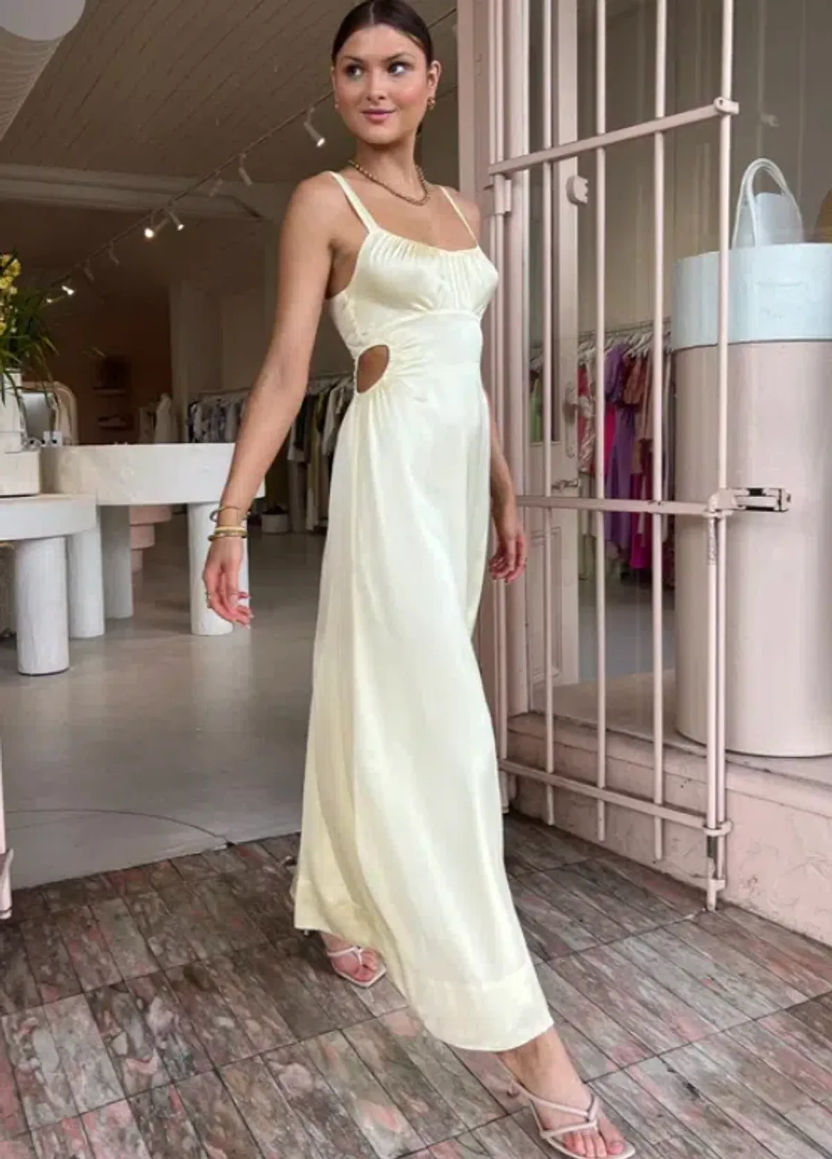 Hansen & Gretel Carlos Dress Lemon Yellow Size M / AU 10 - Image 4