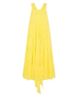 Aje Le Mempris Tiered Maxi Dress Daisy Yellow Size 4 for rent on The Volte - image 4