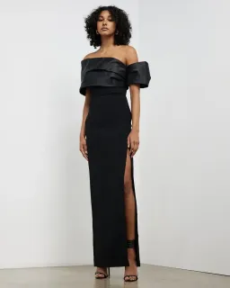 Solace London The Alexis Maxi Dress in Black Size 8 for rent on The Volte - image 3