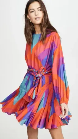 Rhode Ella Retro Rainbow Mini Dress Multi Size S / AU 8 for rent on The Volte - image 2