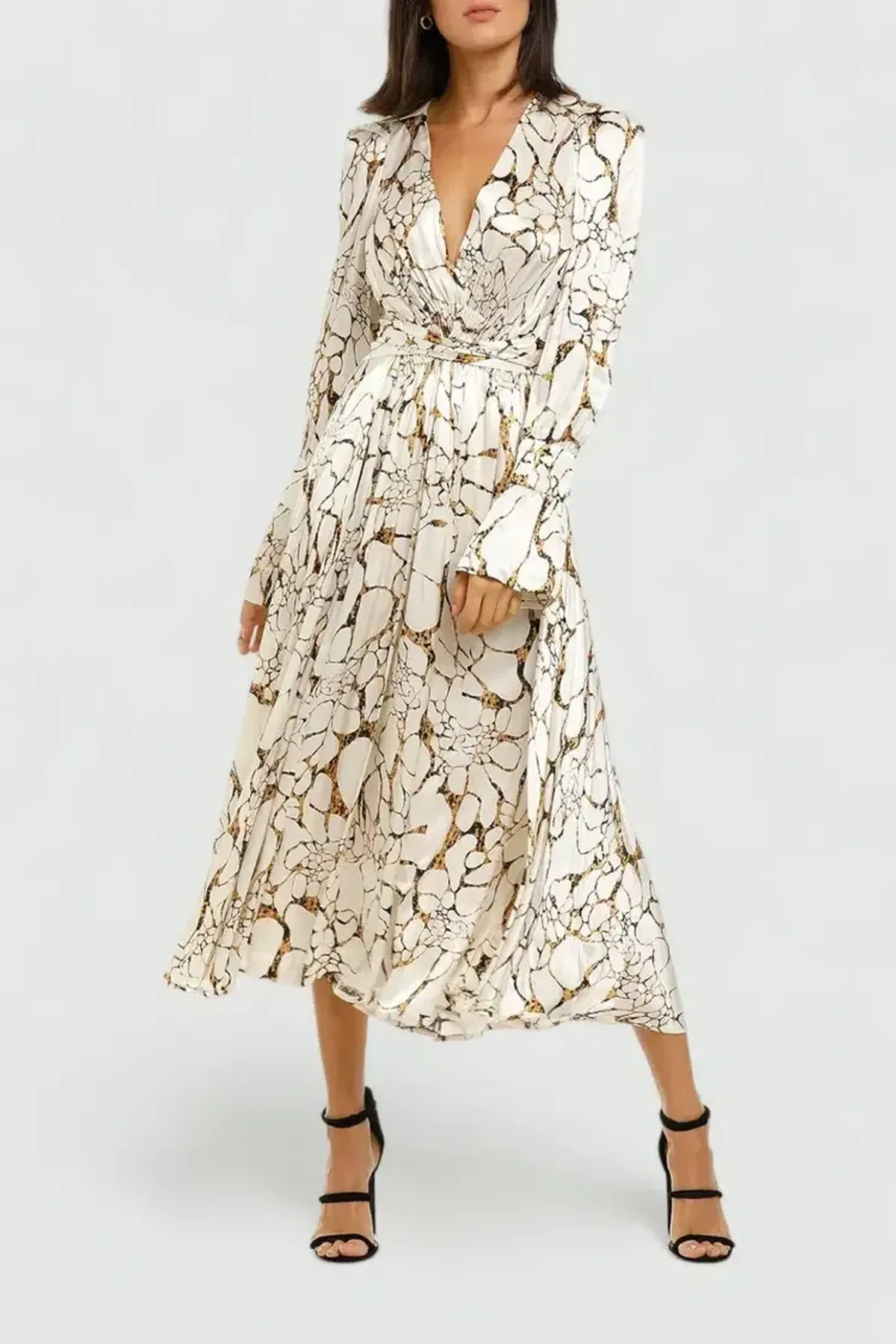 KITX Carbon Sink Shirt Midi Dress in Carbon Print Size 8 - Image 2