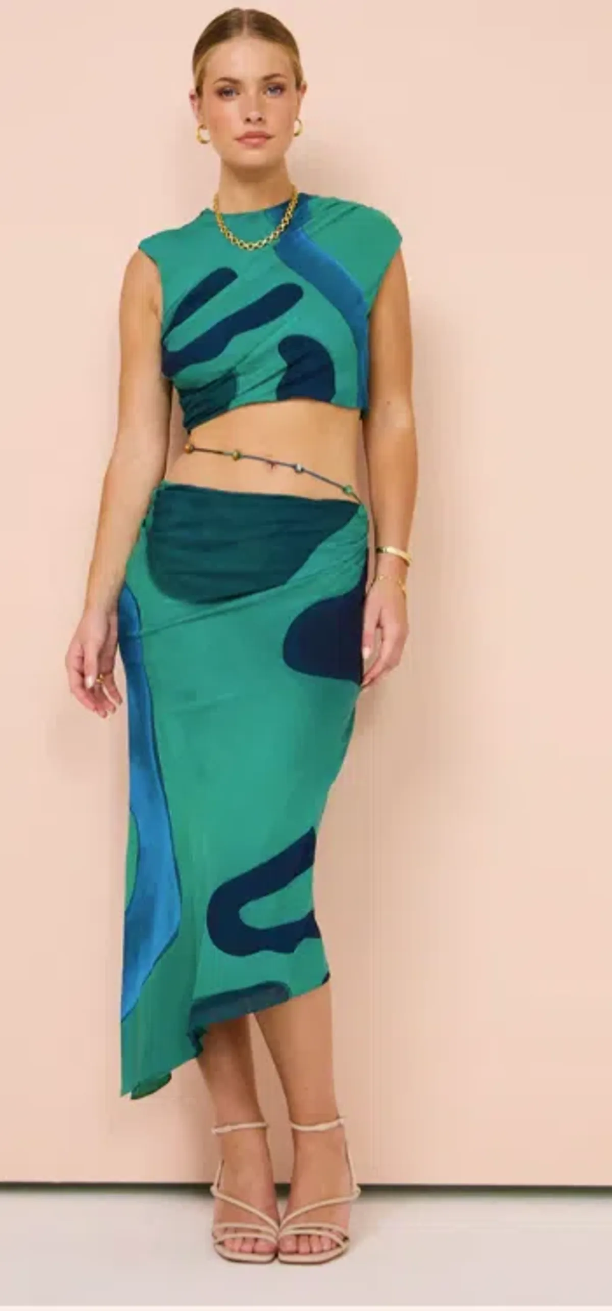 SIR Frankie Gathered Top & Bias Skirt Set - Image 2