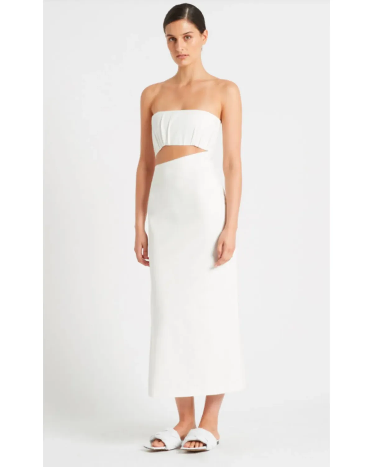 Sir the Label Yves Strapless Dress White Size AU 10 - Image 1