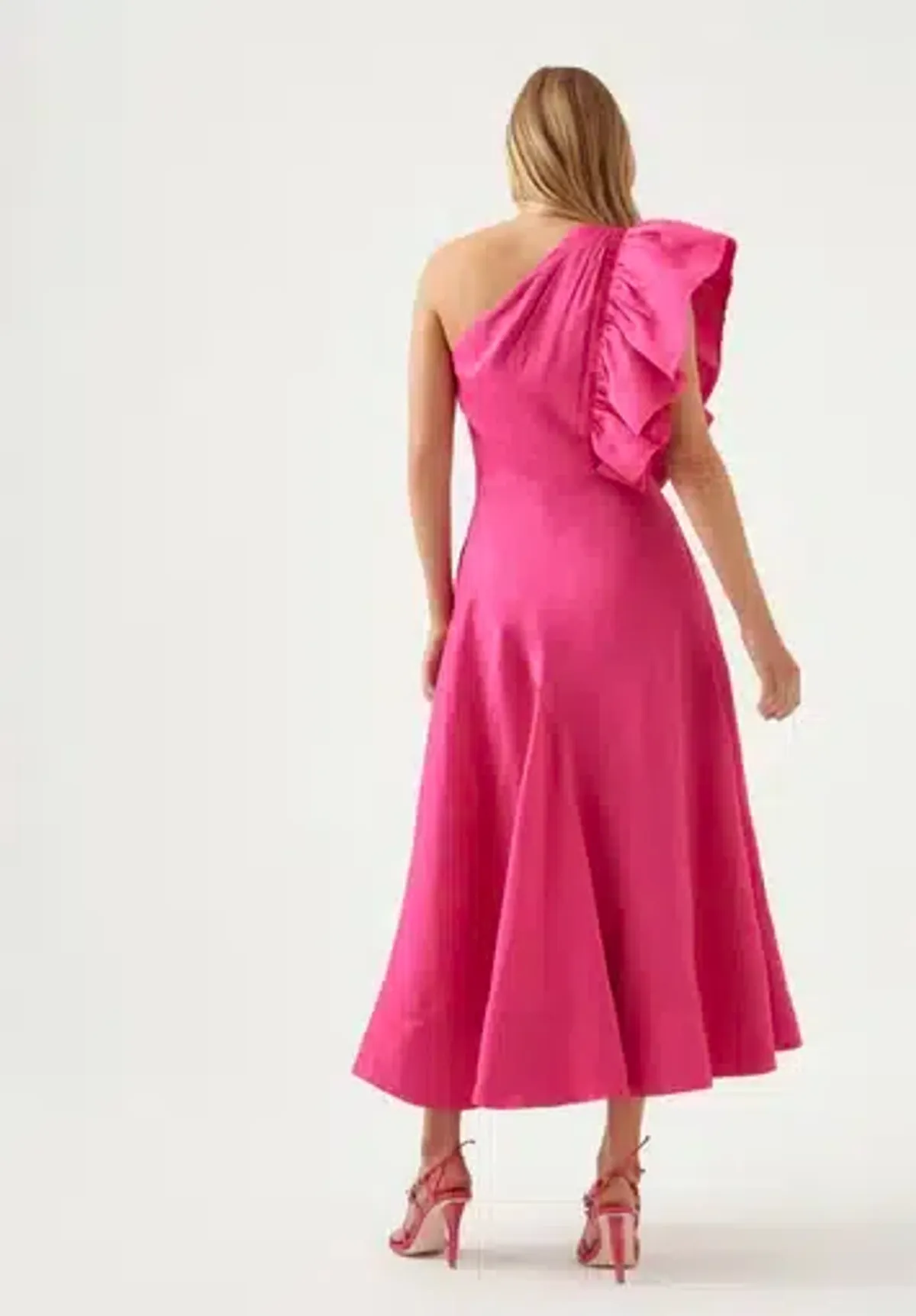 Aje Bonjour Asymmetric Dress in Fuschia Pink Size 14  - Image 3