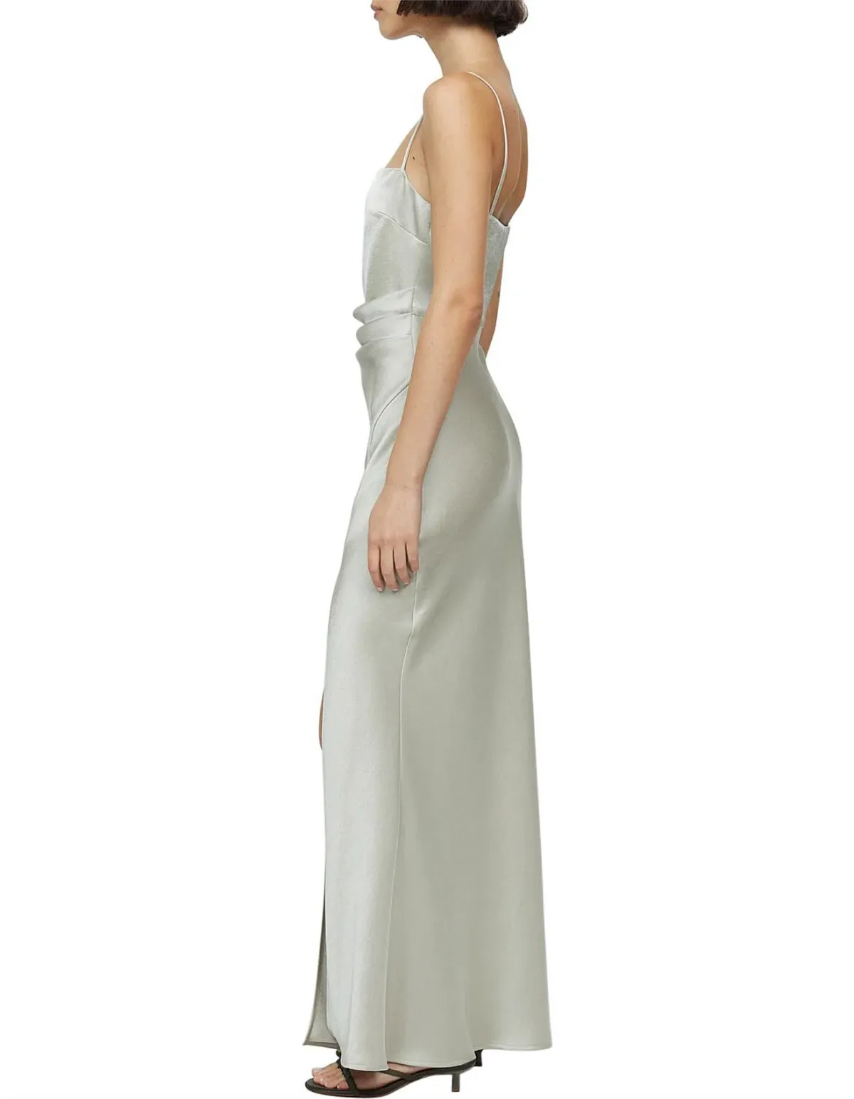 Bec & Bridge Nadia Square Neckline Tuck Detailing Maxi Dress Ecru Size 10  - Image 3