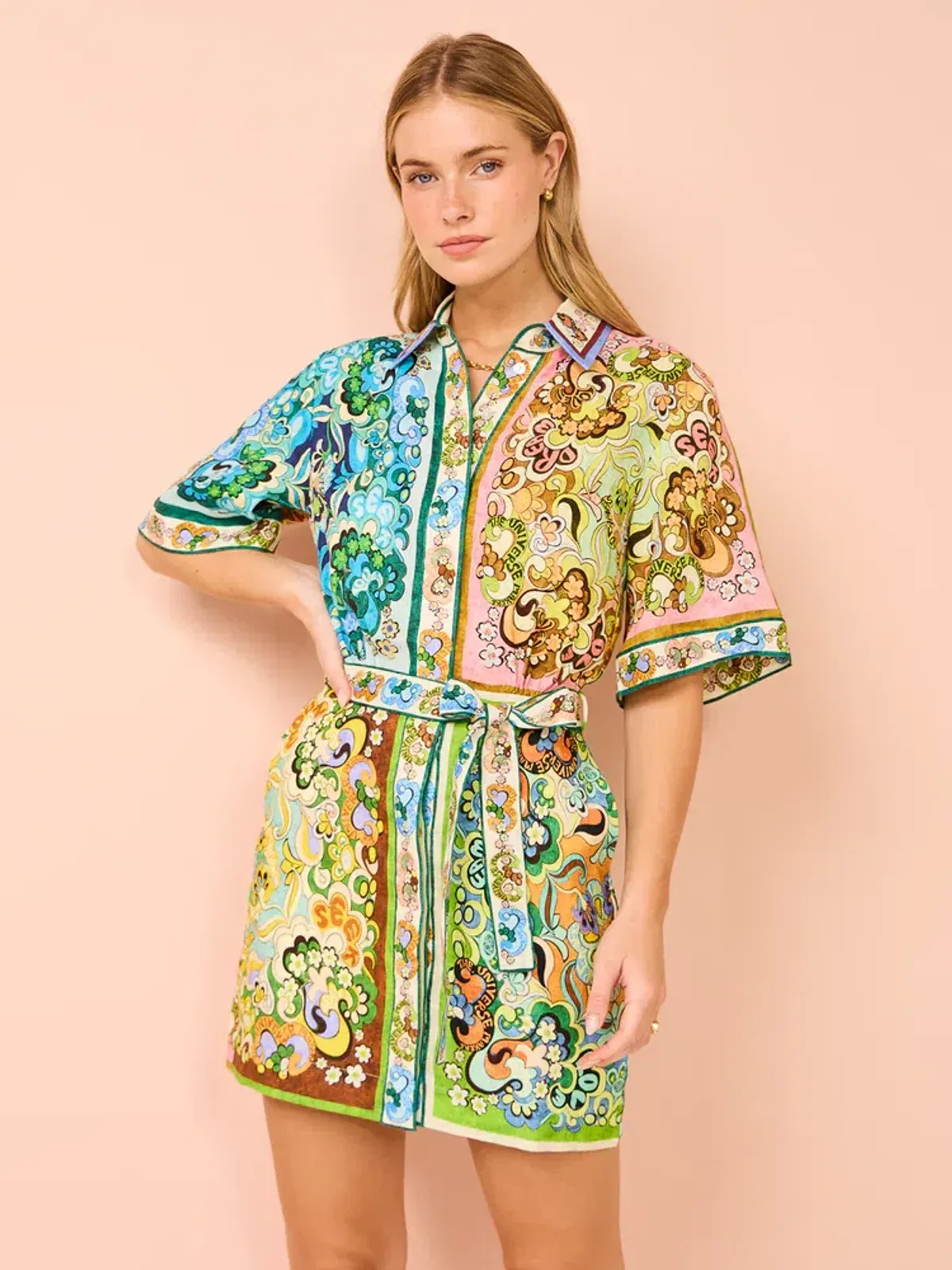 Alemais Dreamer Mini Dress Multi Floral Size 12 - Image 2