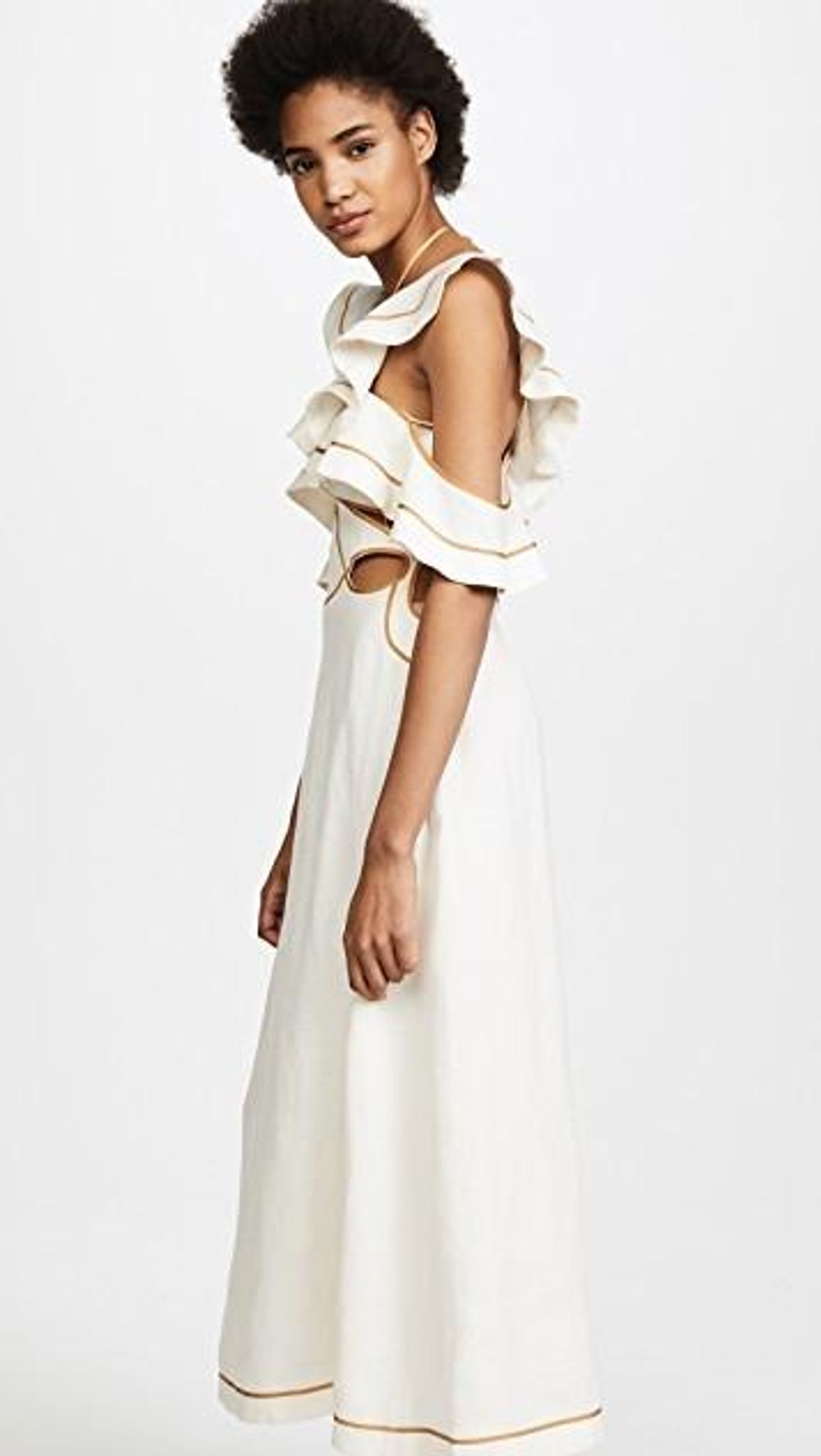 Zimmermann Painted Heart Flutter Dress Cream Size 6 - Image 2