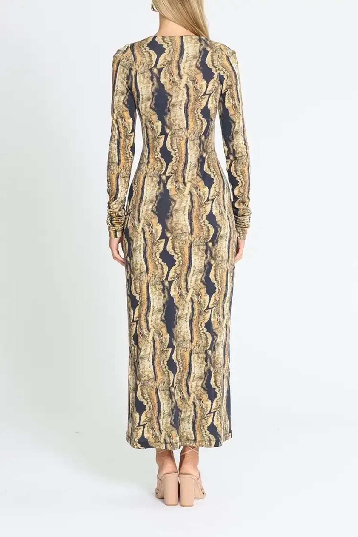 KITX Psychedelic Dress in Black Print Size 6 - Image 3