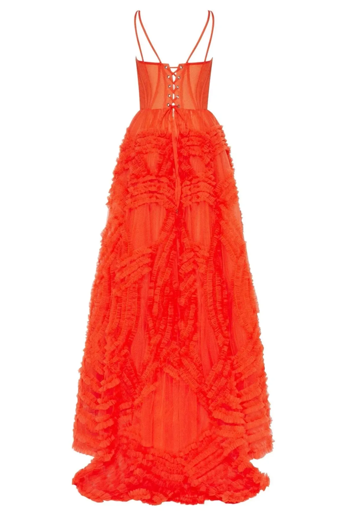 Milla Tangerine Tulle Ornament Maxi Dress Orange Size 8 - Image 5