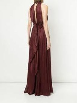 Aje Georgia Maxi Dress Burgundy Size 6 for rent on The Volte - image 3