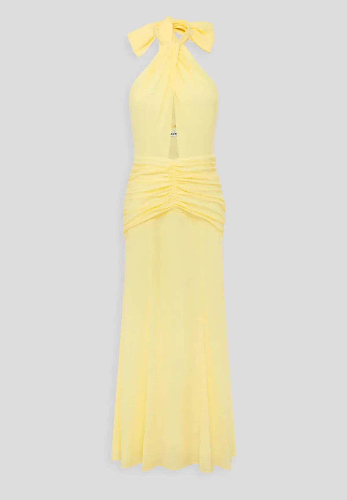 Venroy The Halter Neck Cut Out Dress in Pastel Yellow Size 6  - Image 4