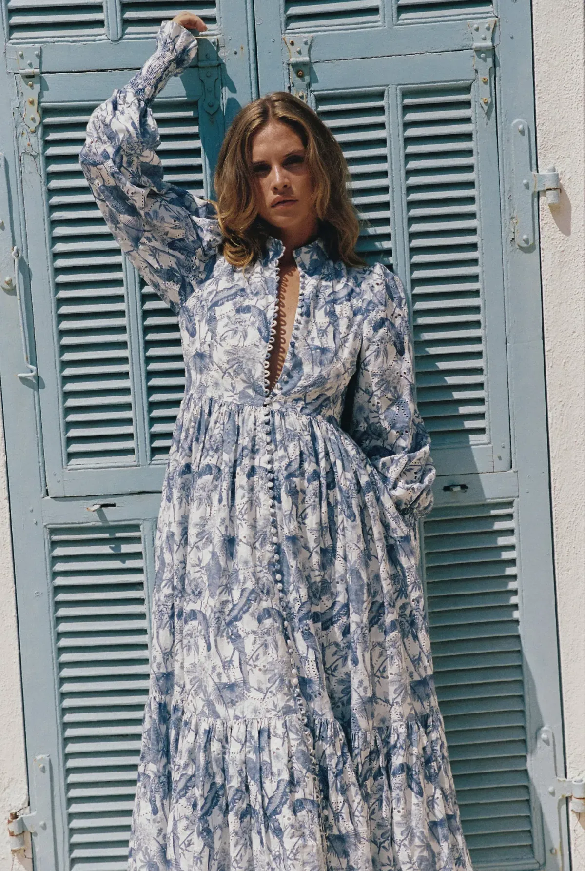 Palm Noosa Royal Flush Dress Jungle Blue Size 12 - Image 3