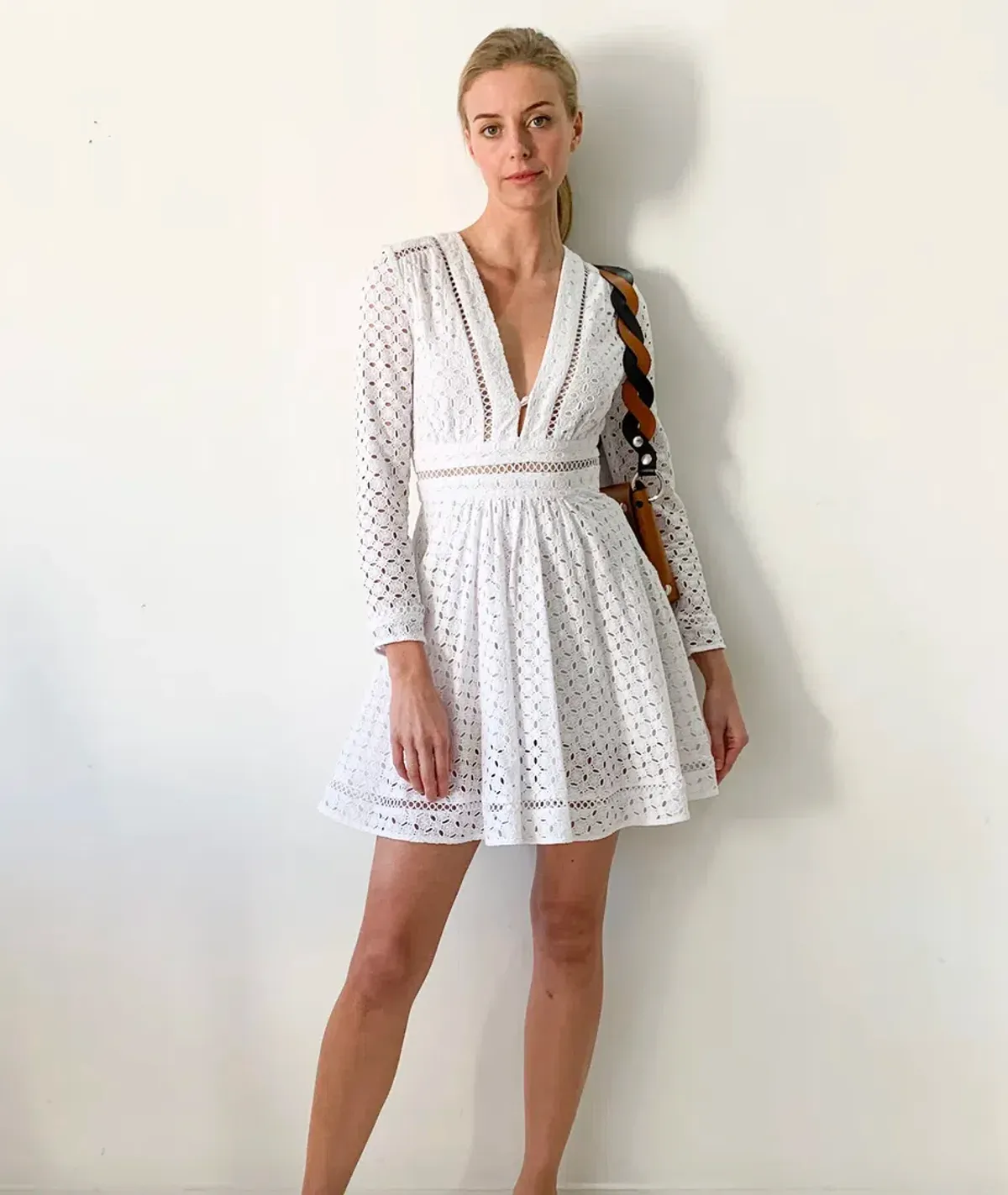 Zimmermann Ryker Broderie Dress in White Size 1 / AU 10 - Image 1