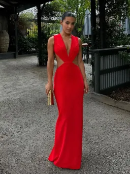 Effie Kats Valencia Gown Red Size M/Au 10 for rent on The Volte - image 1