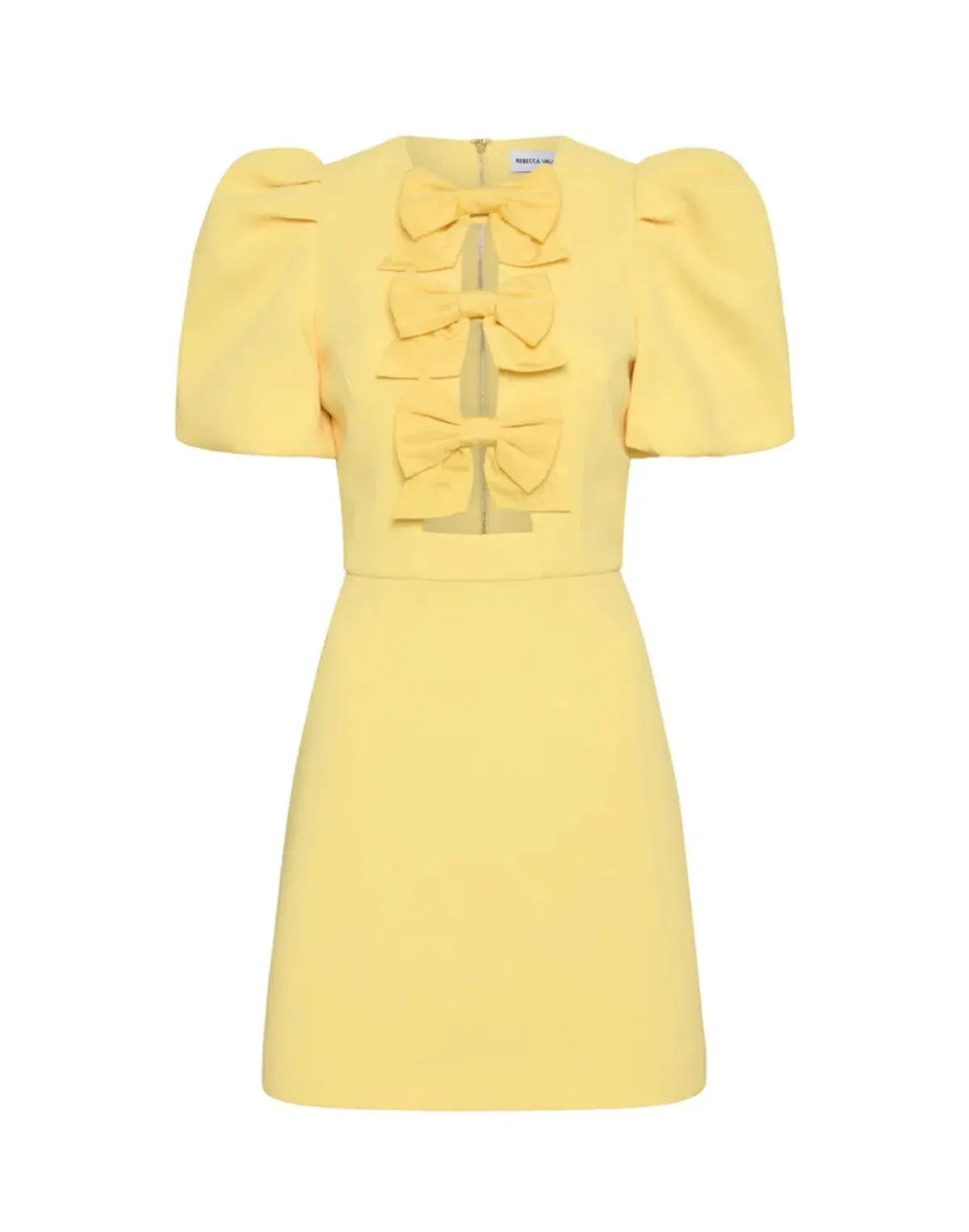Rebecca Vallance Chloe Bow Mini Dress Yellow Size 12 - Image 6