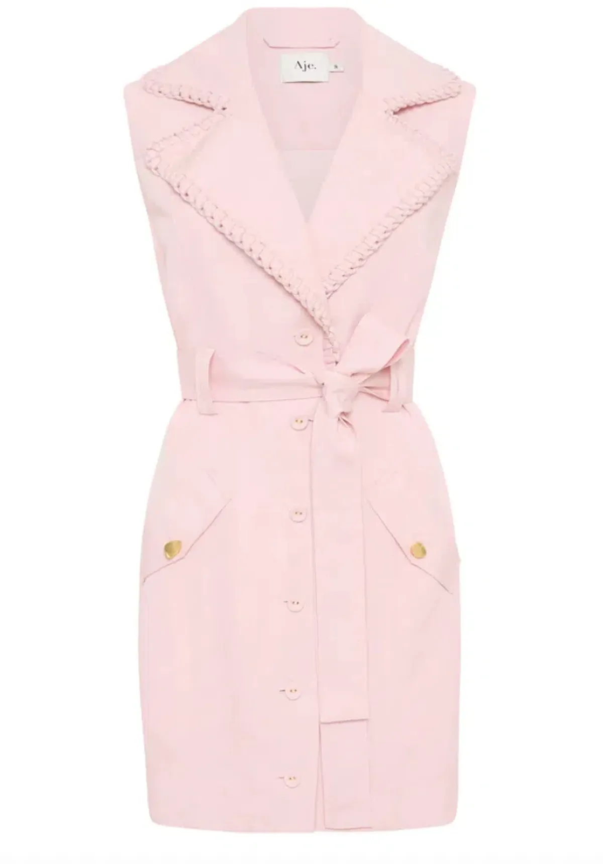 Aje Encompass Utility Mini Dress Pink Size 8 - Image 5