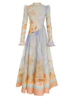 Zimmermann Tama Printed Maxi Dress Multi Size 2 / AU 12 for rent on The Volte - image 4