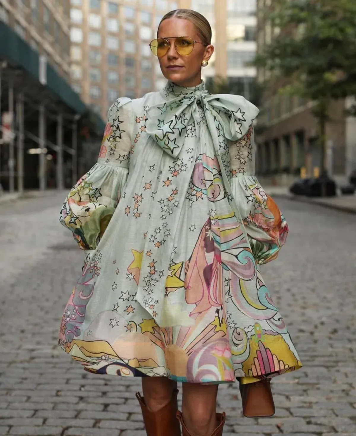 Zimmermann Concert Tie Neck Mini Dress Mint Collage Size 0 / AU 8 - Image 5