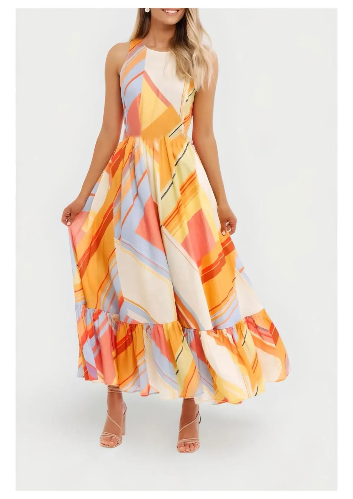 Leo Lin Macedonia Dress in Multi Size 8 - Image 1