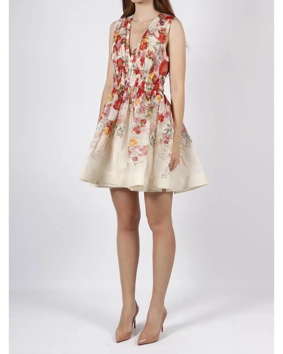 Zimmermann Wonderland V Neck Mini Dress Floral Size 4 / AU 16 - Image 2