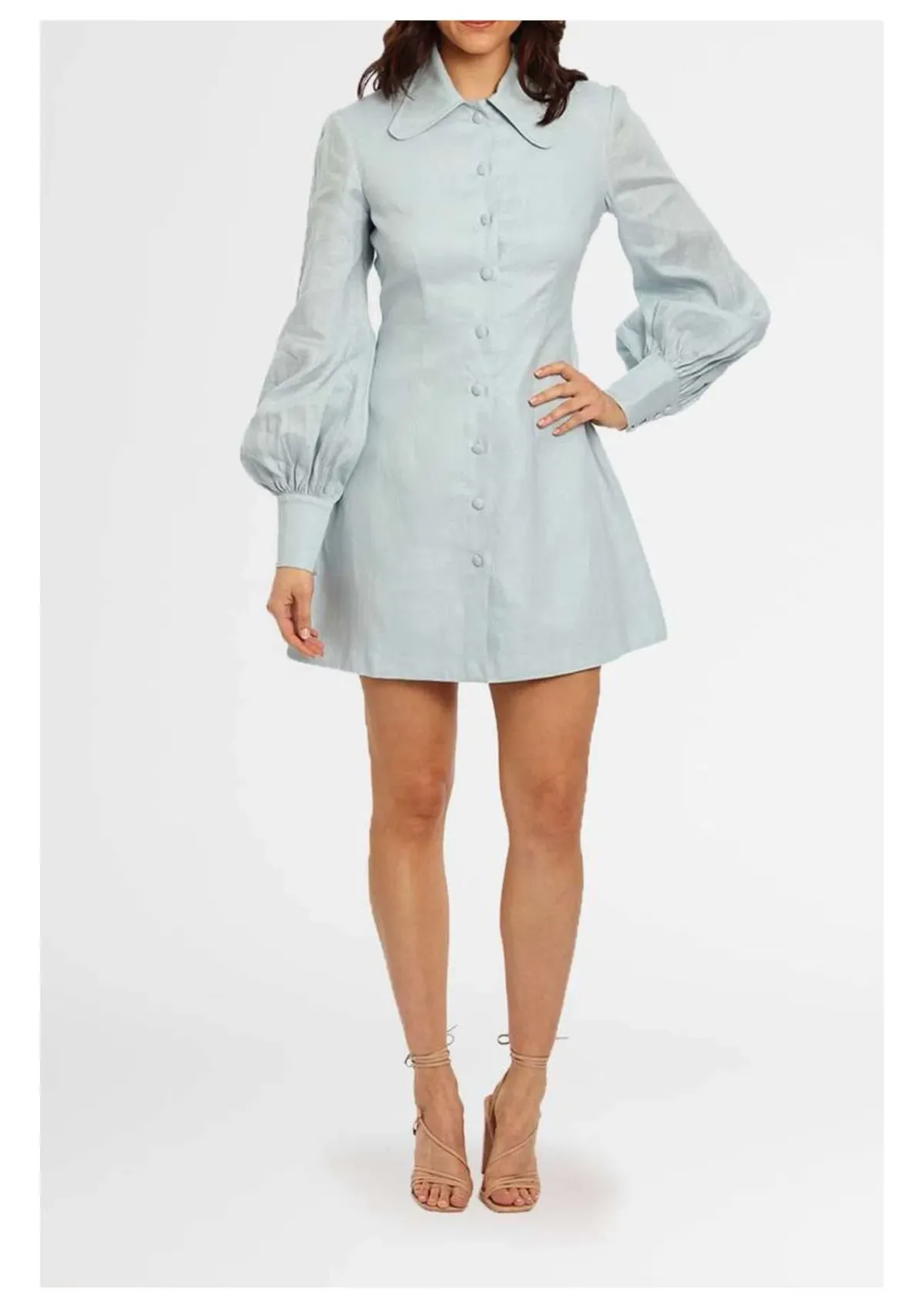 Leo Lin Luminous Mini Dress in Air Size 10 - Image 1