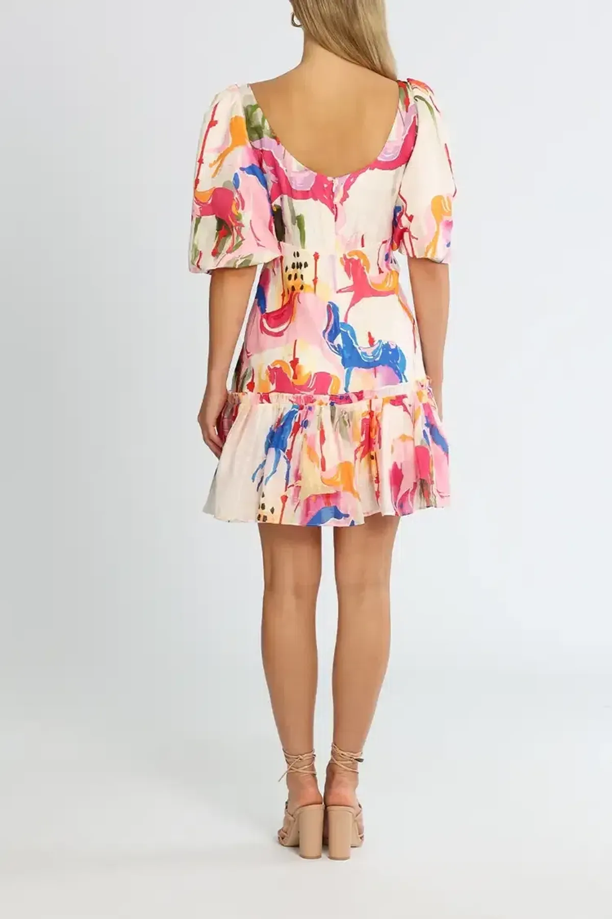 Leo Lin The Carousel Mini Dress in Rainbow Carousel Size 14 - Image 3