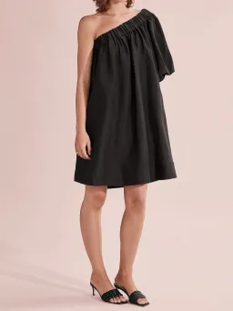 Country Road One Shoulder Mini Dress Black Size 6 for rent on The Volte - image 4