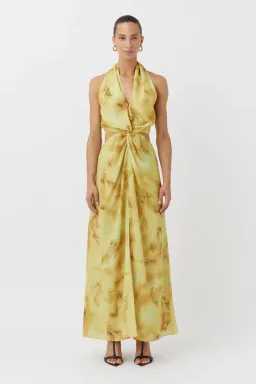 Camilla and Marc Koa Cocoon Maxi Dress Yellow Size 6 for rent on The Volte - image 1