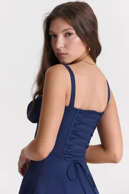 House Of CB Carmen Midi Navy Size M / AU 10 for rent on The Volte - image 6