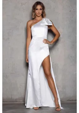 Elle Zeitoune Lola Gown White Size AU 14  for rent on The Volte - image 1