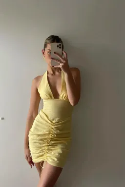 Natalie Rolt Magda Mini Dress Yellow Size 1 / AU 8 for rent on The Volte - image 3