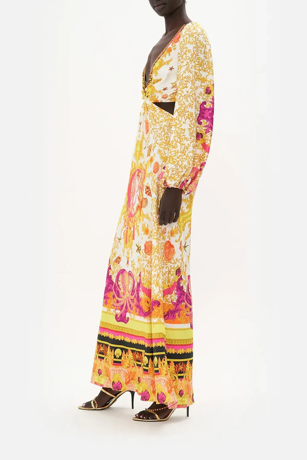 Camilla Squid Squad - U-Ring Cut Out Dress Yellow Multi Size S / AU 10 - Image 2