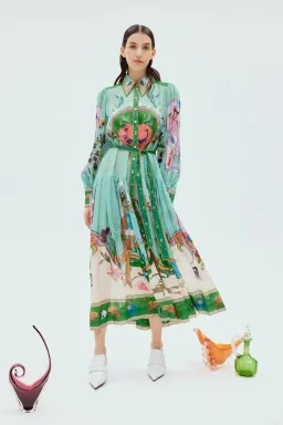 Alemais Evergreen Shirt Dress Multi Size 16 for rent on The Volte - image 1