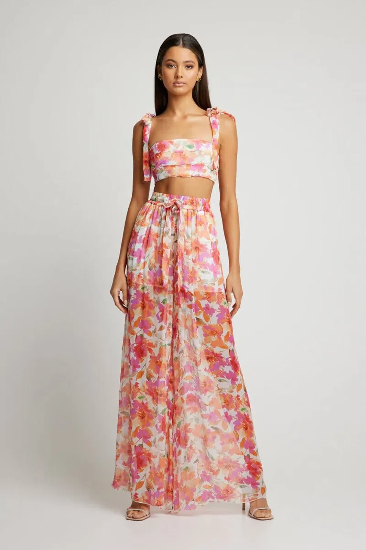 Sofia the Label Saskia Pant and Bralette Floral Print Size 8  - Image 1