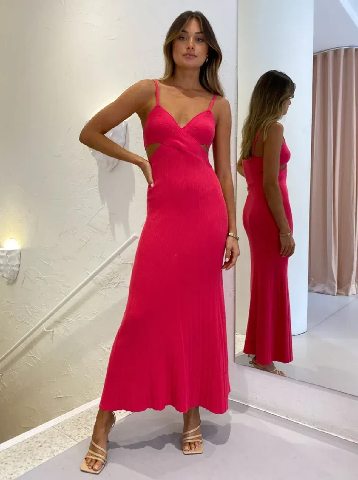 Anna Quan Sabrina Dress in Fucshia Pink Size 8 - Image 1